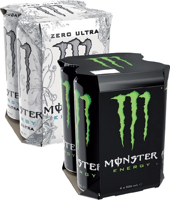 Monster Energy Drink 4x500mL Selected Varieties