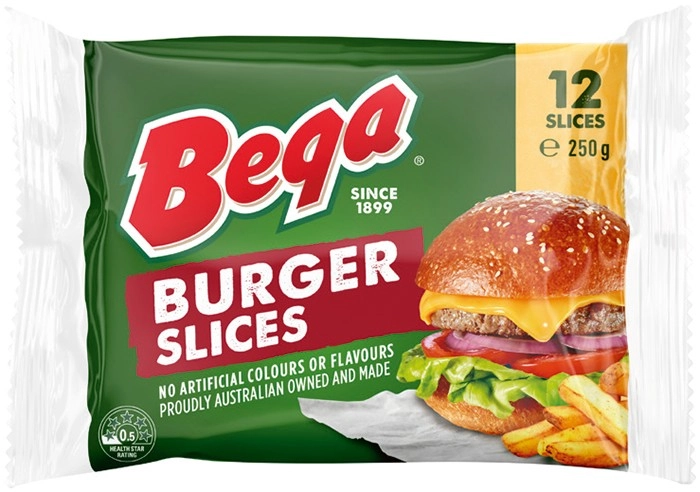 NEW Bega Burger Cheese Slices 12 Pack