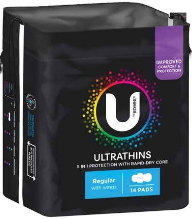 U By Kotex Ultrathins Pads 6‑14 Pack Selected Varieties