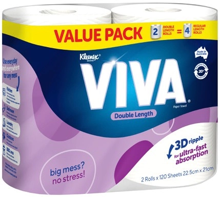 Viva Double Length Paper Towel 2 Pack Selected Varieties