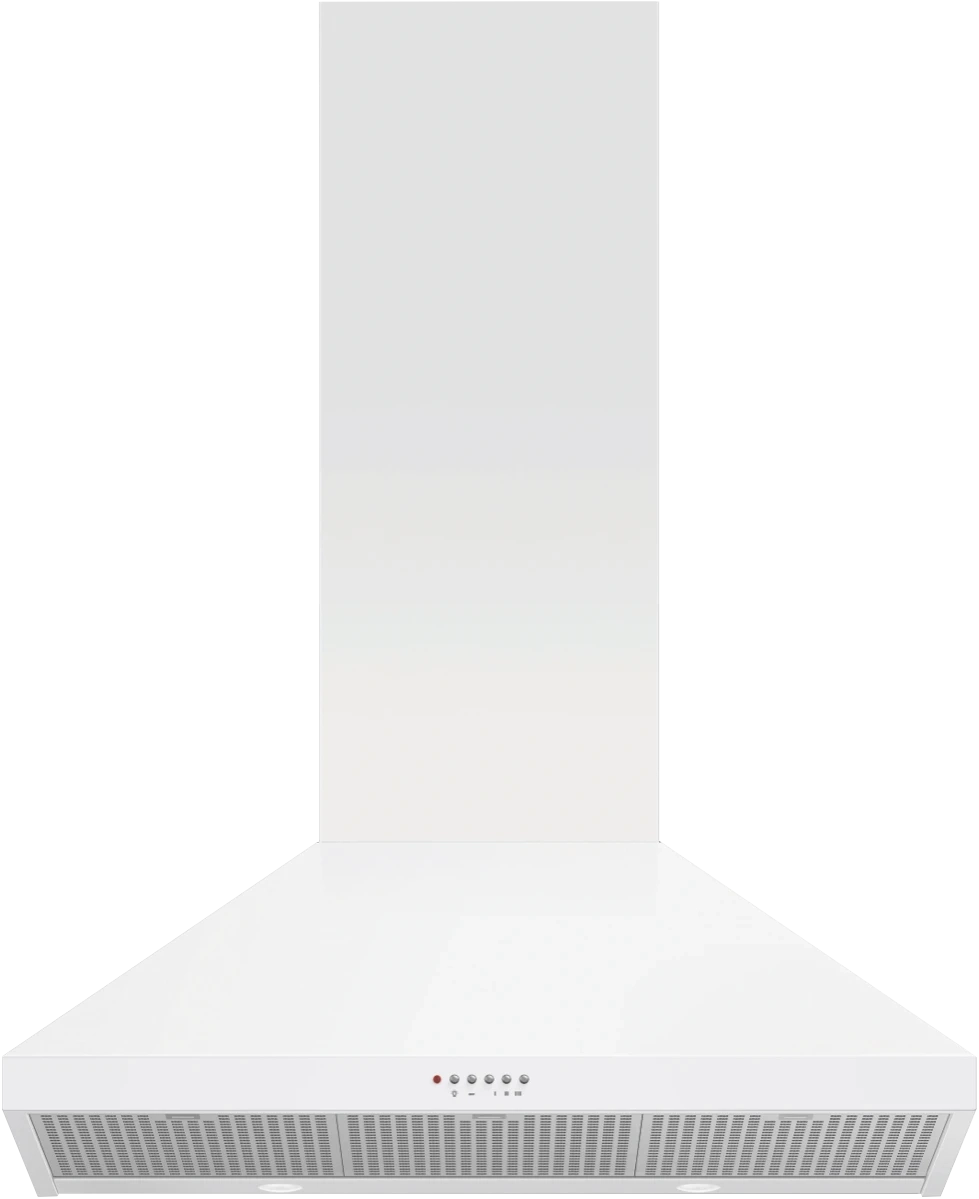 Fisher & Paykel 90cm White Wall Rangehood Pyramid Chimney