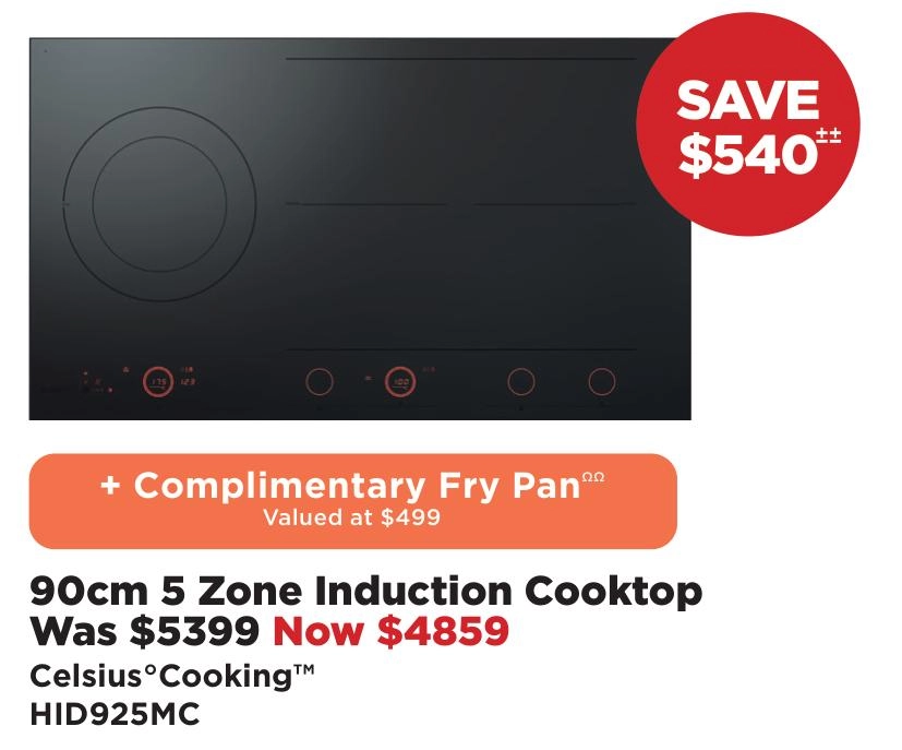 Asko 90cm 5 Zone Induction Cooktop