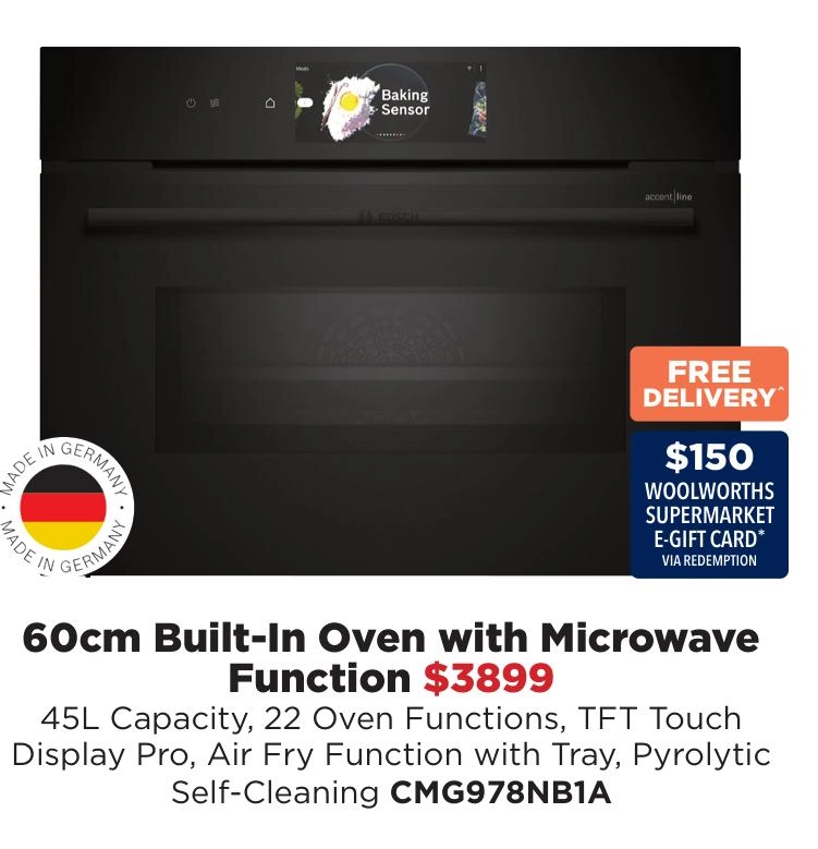 Bosch 60cm Built-In Oven with Microwave Function