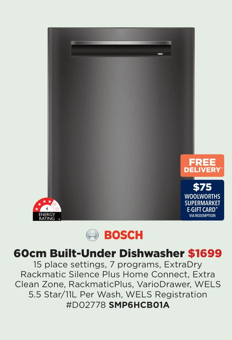 Bosch 60cm Built-Under Dishwasher