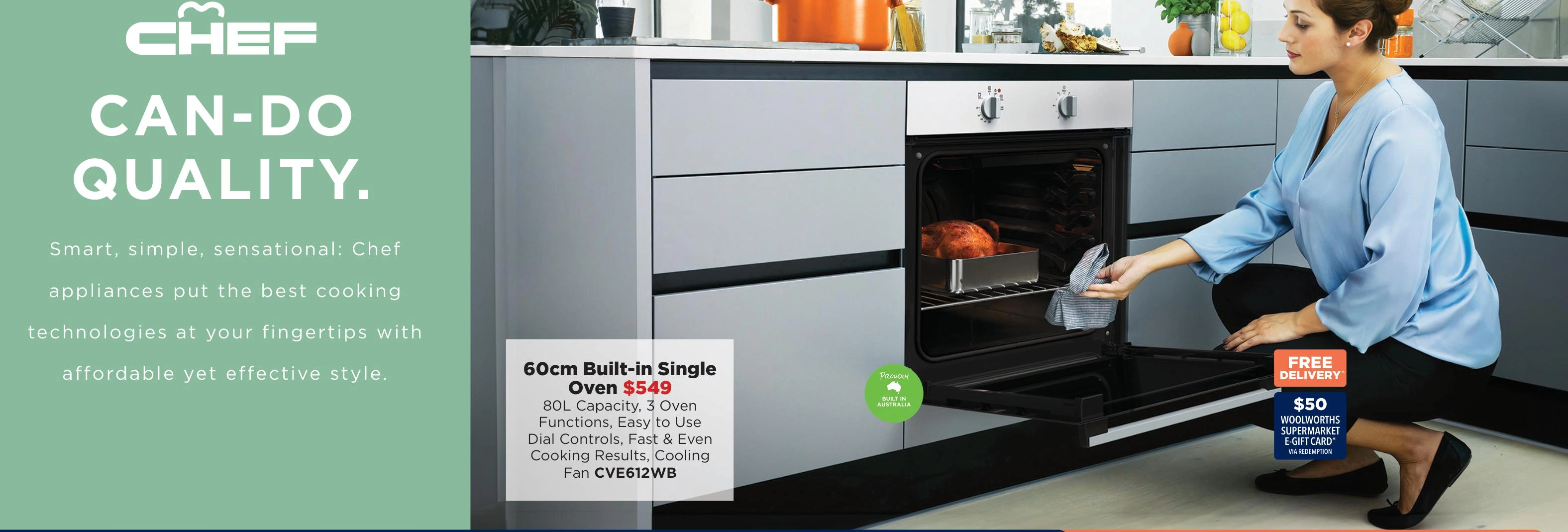 Chef 60cm Built-In Single Oven