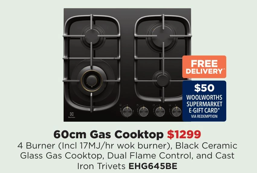 Electrolux 60cm Gas Cooktop