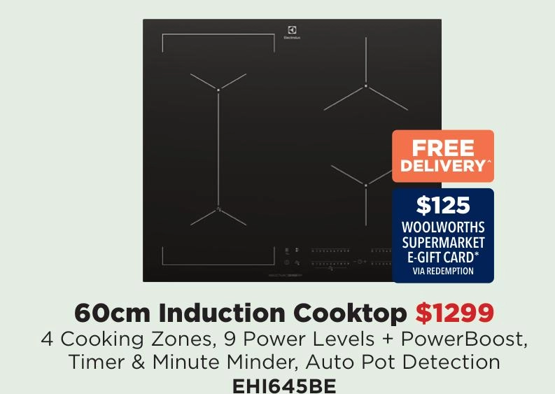 Electrolux 60cm Induction Cooktop