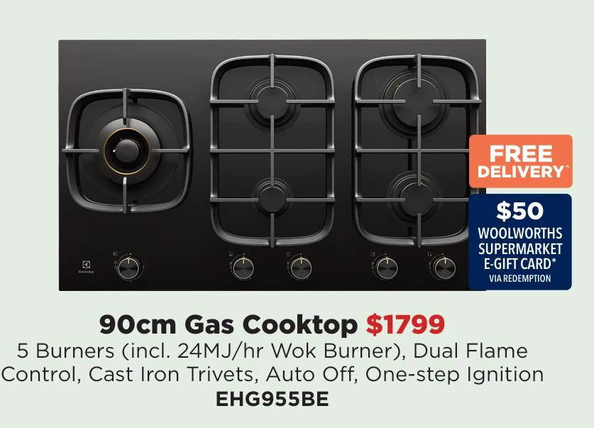 Electrolux 90cm Gas Cooktop