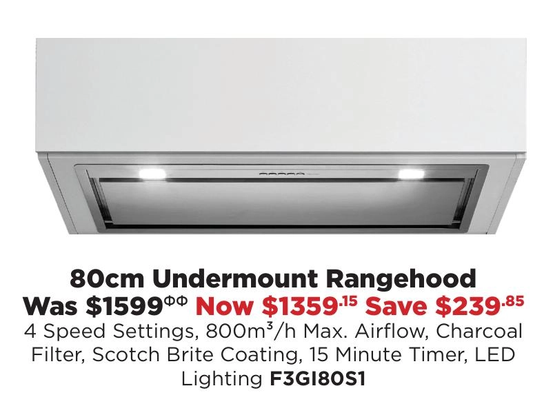 Falmec 80cm Undermount Rangehood