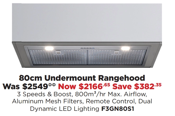 Falmec 80cm Undermount Rangehood