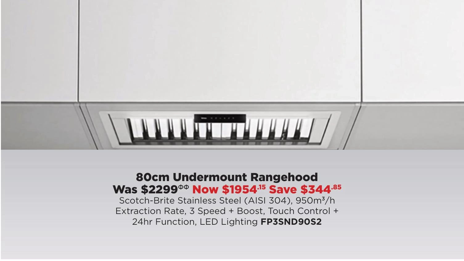 Falmec 90cm Undermount Rangehood