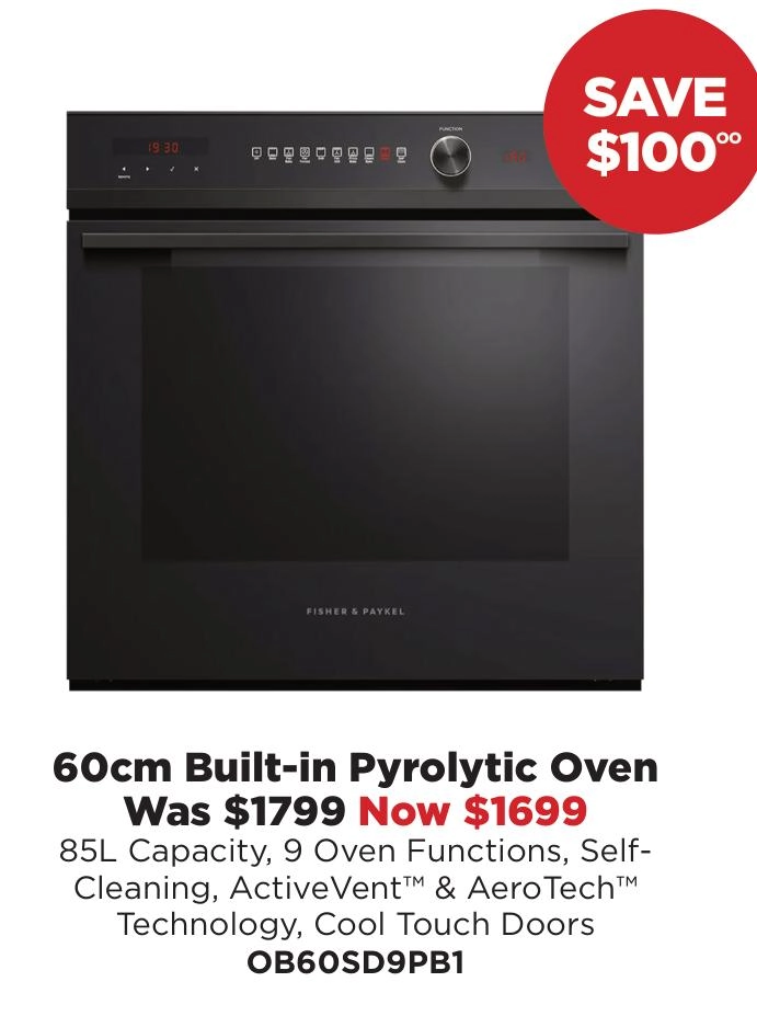 Fisher & Paykel 60cm Built-in Pyrolytic Oven