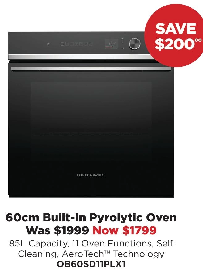 Fisher & Paykel 60cm Built-In Pyrolytic Oven