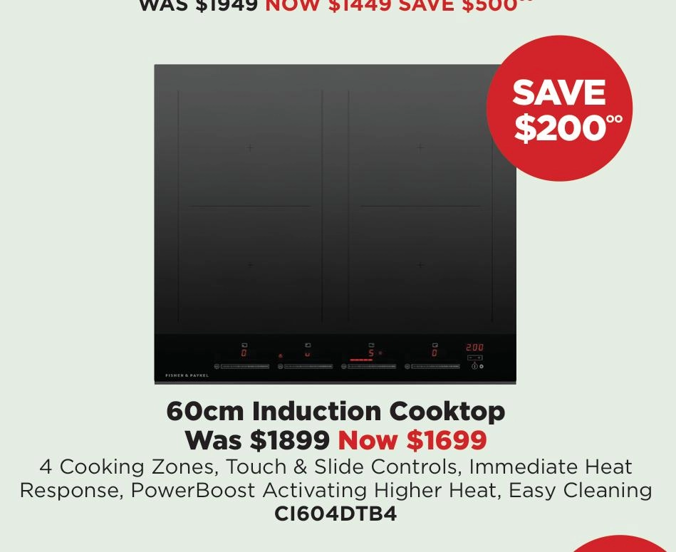 Fisher & Paykel 60cm Induction Cooktop