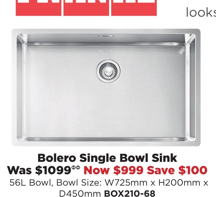 Franke Bolero Single Bowl Sink