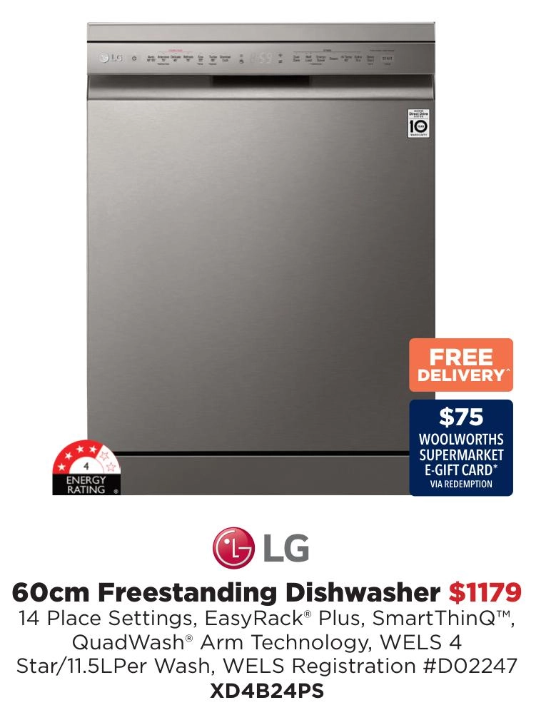 LG 60cm Freestanding Dishwasher