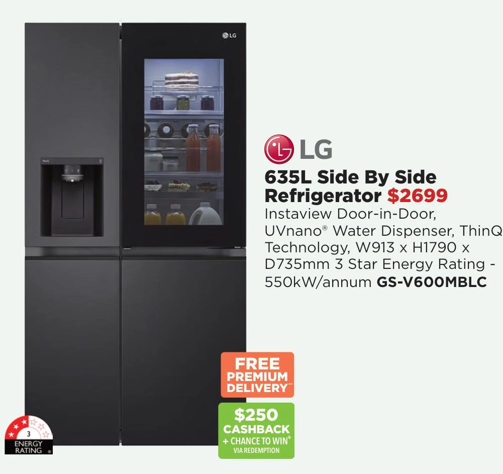 LG 635L Side By Refrigerator