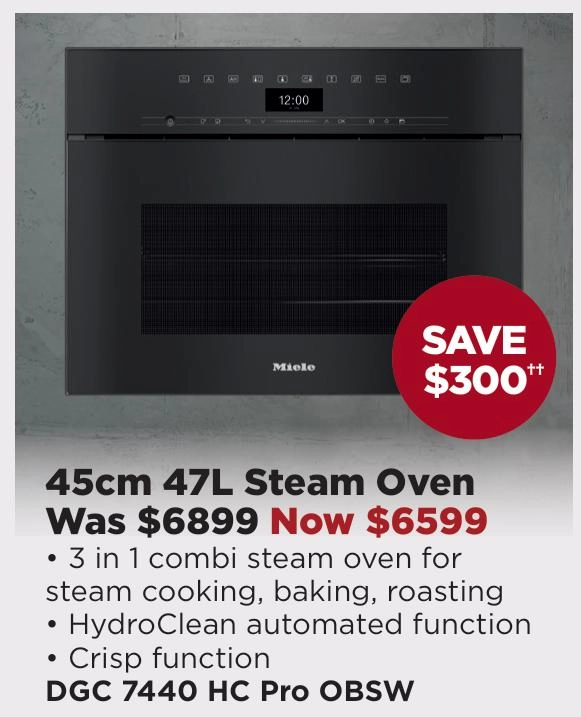 Miele 45cm 48L Steam Oven