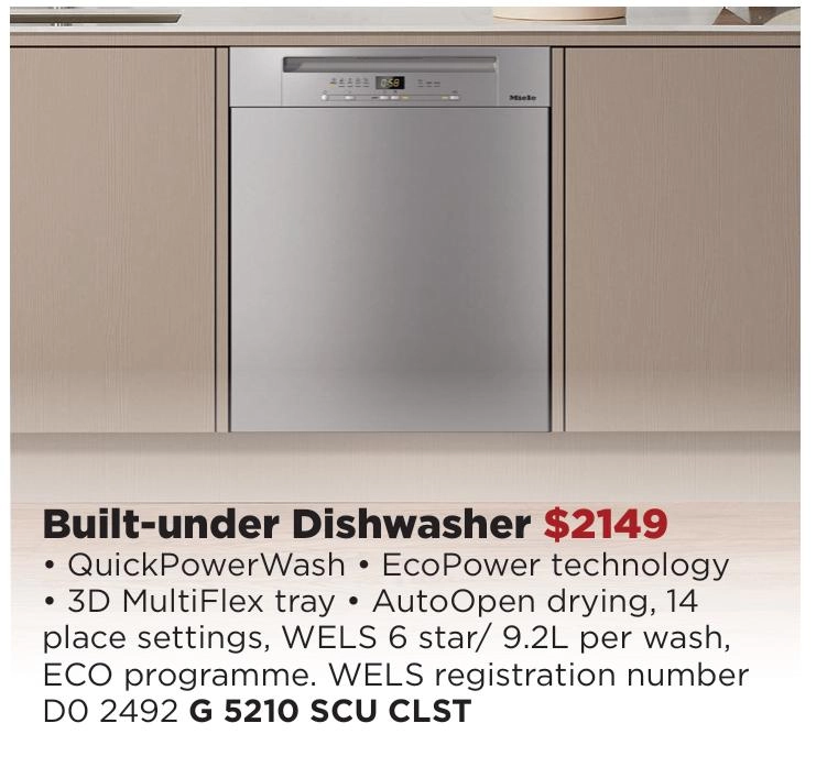 Miele Built-Under Dishwasher