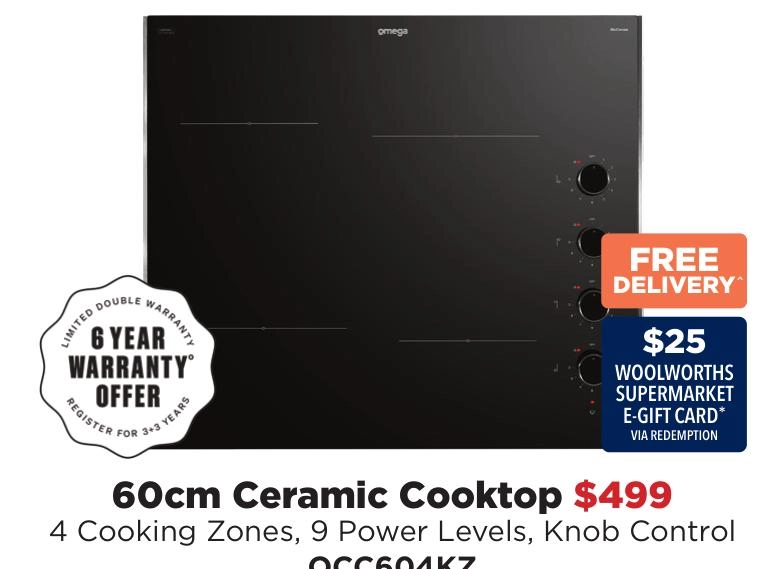 Omega 60cm Ceramic Cooktop