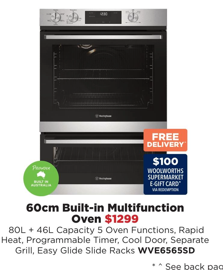 Westinghouse 60cm Built-in Multifunction Oven