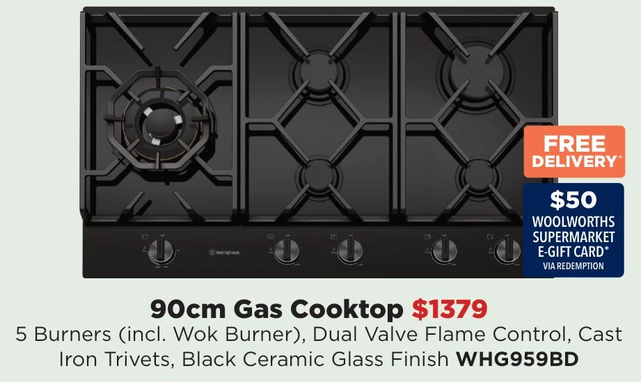 Westinghouse 90cm Gas Cooktop