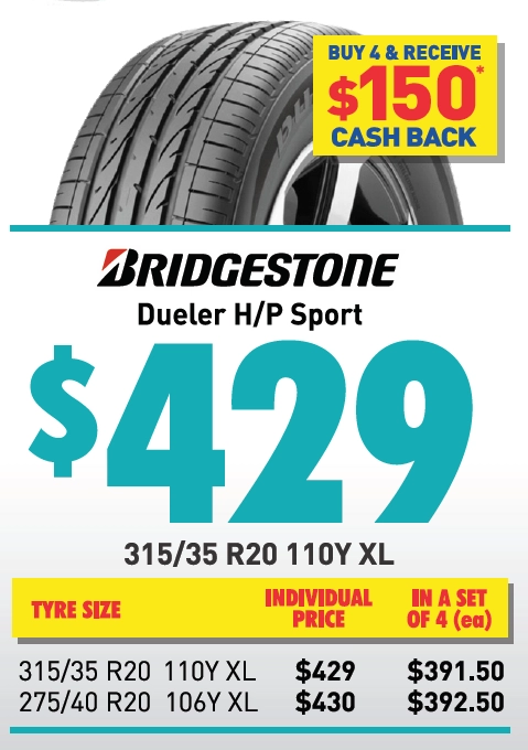 Tyre - Bridgestone Dueler H/P Sport