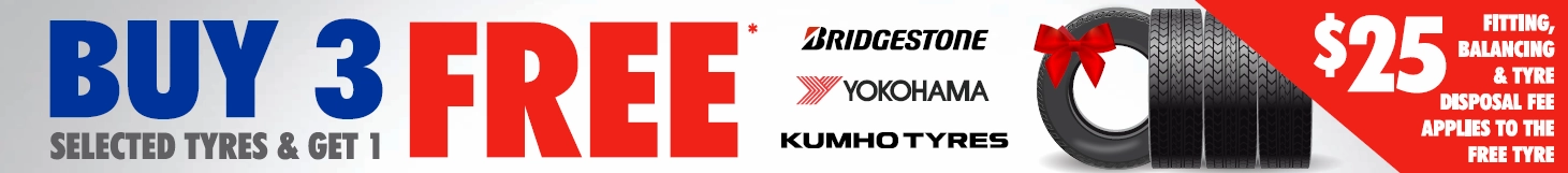 Tyre - Bridgestone, Yokohama & Kumho