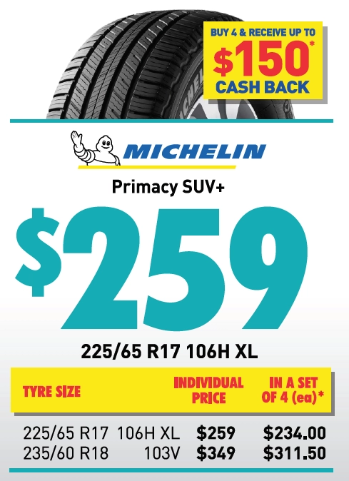 Tyre - Michelin Primacy SUV+