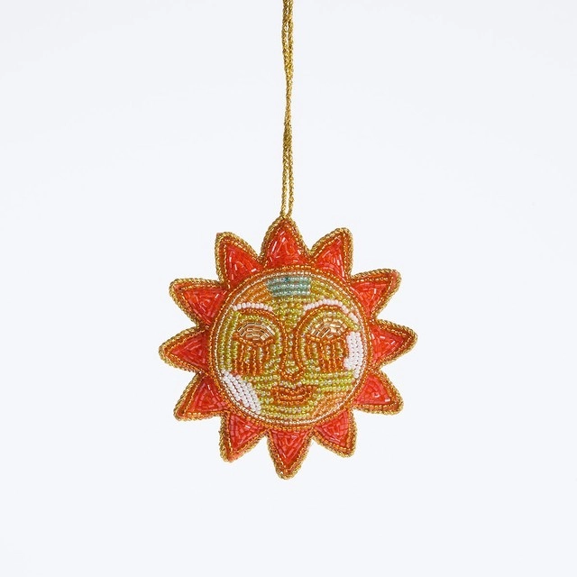 Beaded Sun Christmas Hanging Decoration by Habitat