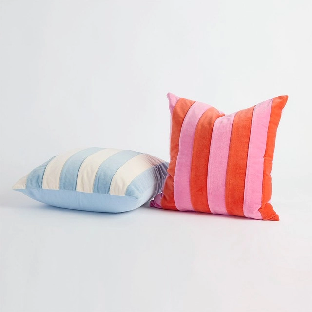 Carnivale Velvet Stripe Square Cushion by Habitat