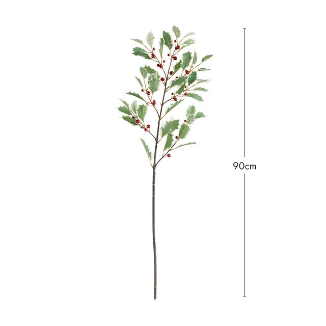 Christmas Holly White Artificial Stem by Habitat