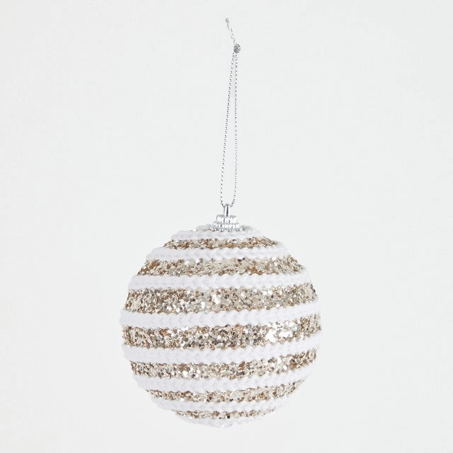 Christmas Lumi Striped Bauble by Habitat