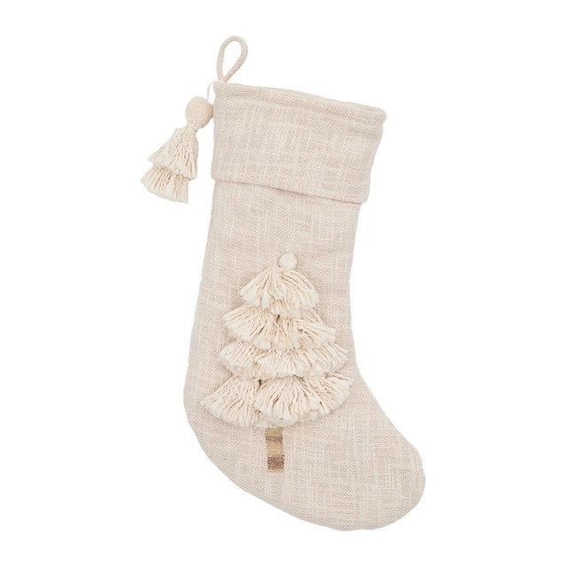 Christmas Tree Tassel Stocking by Habitat