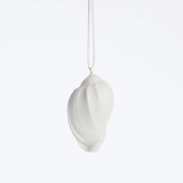 Cora Ceramic Conch Christmas Hanging Decoration by Habitat