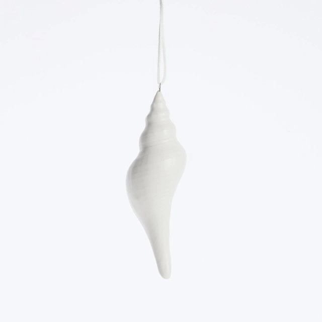 Cora Ceramic Cone Christmas Hanging Decoration by Habitat