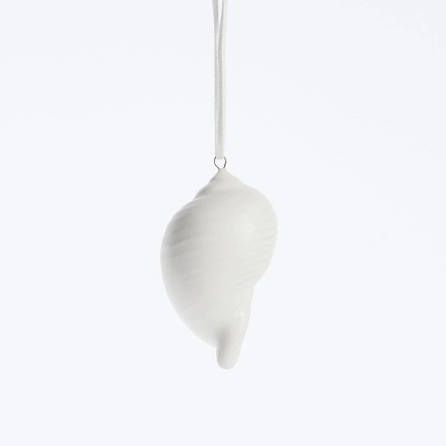 Cora Ceramic Snail Christmas Hanging Decoration by Habitat