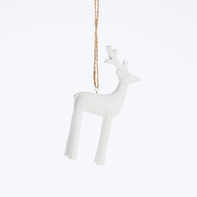 Dasher Reindeer White Christmas Decoration by Habitat