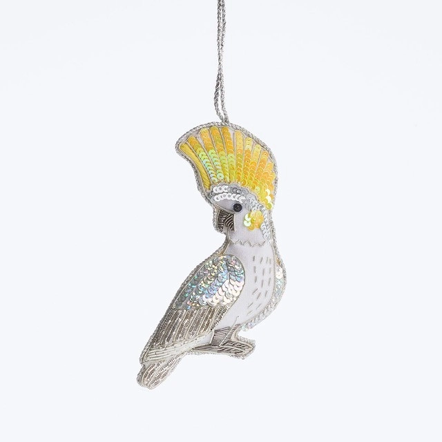 Fiesta Cockatoo Christmas Hanging Decoration by Habitat