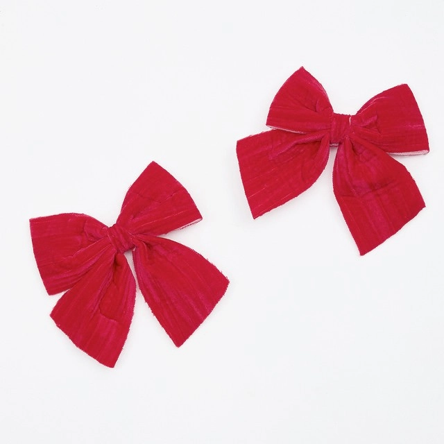 Jessa Christmas Red Velvet Bow Pack of 2 by Habitat