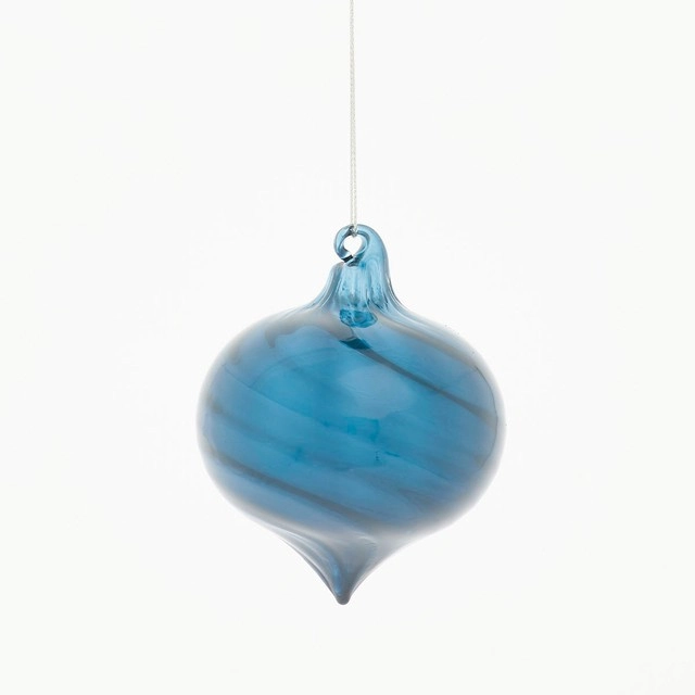 Lumo Glass Onion Christmas Hanging Decoration by Habitat