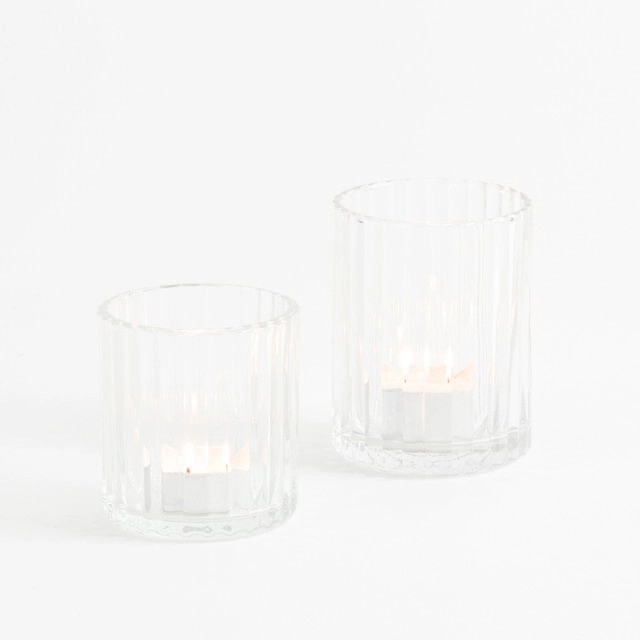 Luna Clear Candle Holder by Habitat