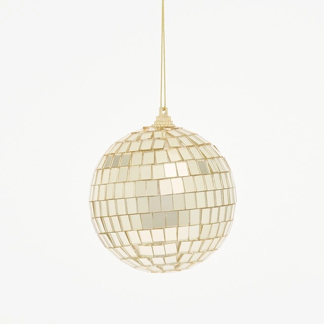 Party Disco Ball Gold Christmas Hanging Decoration by Habitat