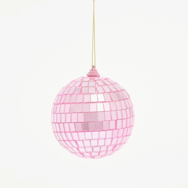 Party Disco Ball Pink Christmas Hanging Decoration by Habitat