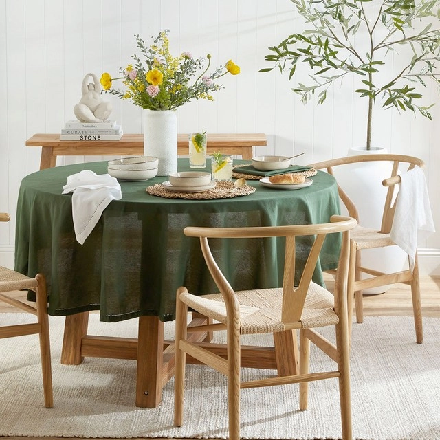 Pelham Forest Green Cotton Table Linen Range by Habitat