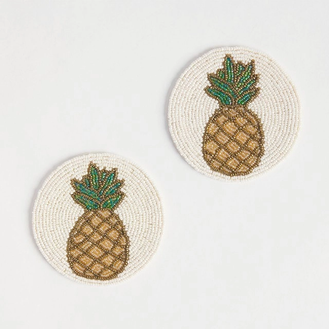 Pineapple Beaded Coaster 2 Pack by Habitat