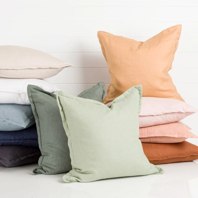 Sahara Linen Feather Cushion by M.U.S.E.