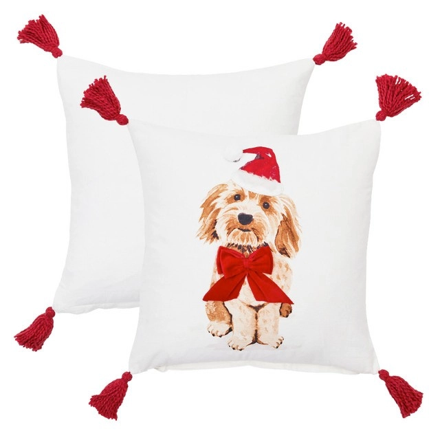 Santa Paws Christmas Cushion by Habitat