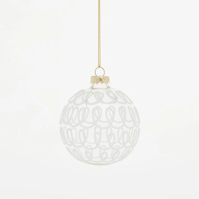 Snow Ball Glass Bauble by Habitat