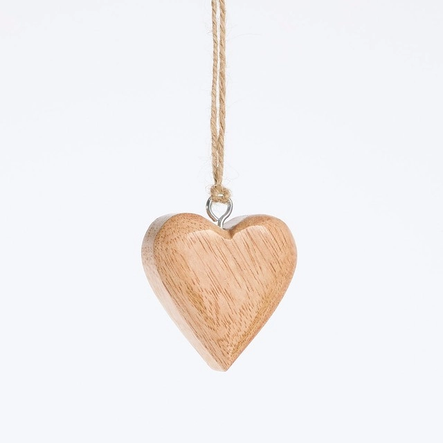 Wooden Heart Christmas Hanging Decoration by Habitat